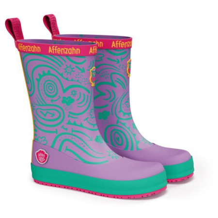 Kalosze dziecięce Affenzahn Rainboot Vegan Plashy Owl fioletowy Owl