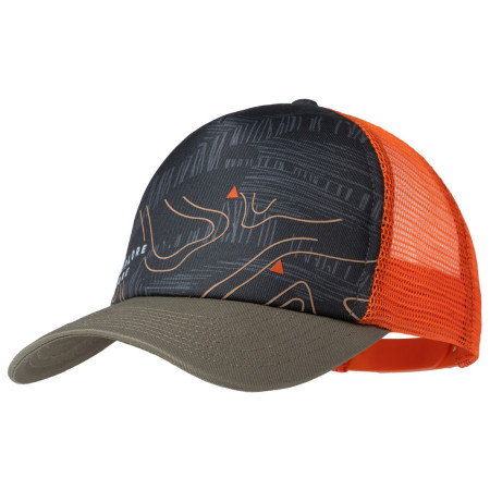 Dziecięca bejsbolówka Buff Trucker Cap Youth zielony/czerwony Suber Multi