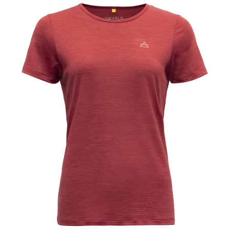 Damska koszulka Devold Valldal Merino 130 Tee Wmn czerwony Beauty