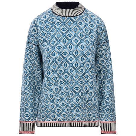 Sweter damski Dale of Norway Langøy Fem Sweater niebieski/biały Arctic Blue Offwhite