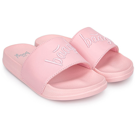 Kapcie dziecięce Baagl Logo Pink