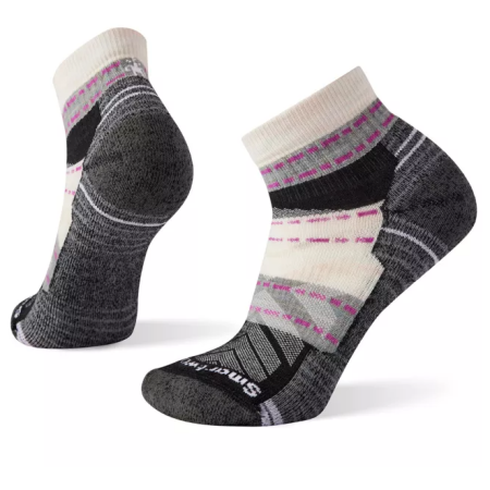 Damskie skarpety Smartwool Hike Light Cushion Margarita Ankle Socks szary/biały moonbeam