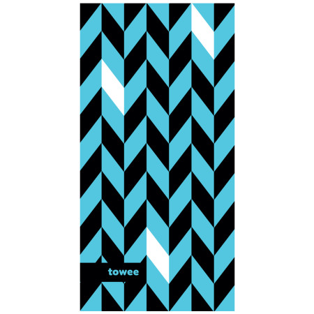 Ręcznik Towee Dynamic 50x100 cm niebieski/czarny Blue