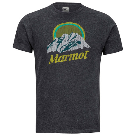 Koszulka męska Marmot Pikes Peak Tee SS czarny NewCharcoalHeather