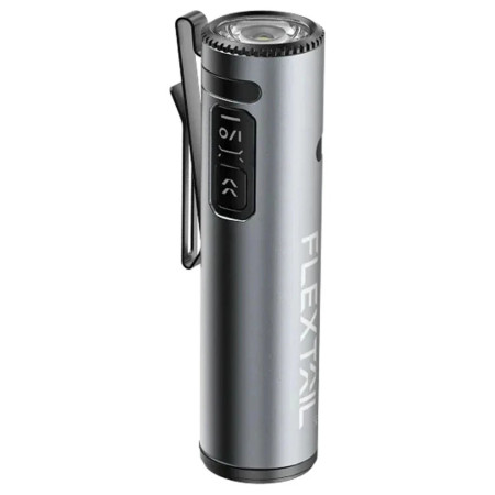 Lampa LED Flextail ZERO Flashlight 1200 + EDC srebrny