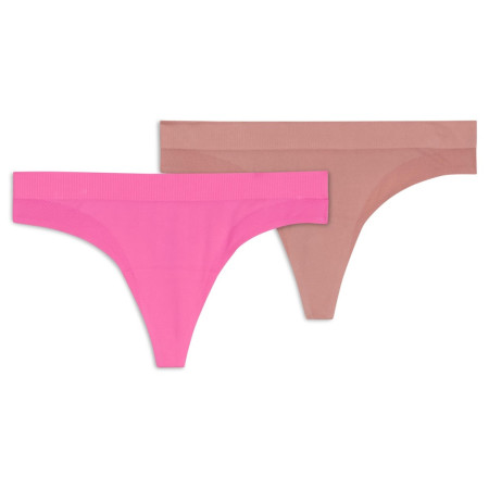 Majtki damskie Puma 3D Knit Sport Strings 2P różowy dusty pink