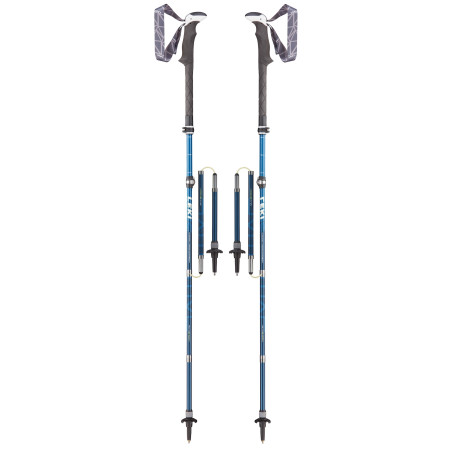 Kije trekkingowe Leki Micro Vario Carbon Antishock niebieski DarkblemetallicDarkblueWhite