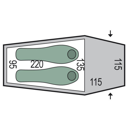 Expediční stan pro 2 osoby Pinguin Summit 2