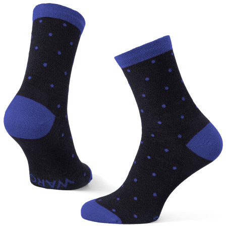 Skarpety Warg Happy Merino M Mini Dots czarny/niebieski Black/Blue