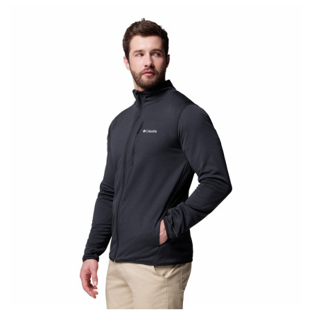 Męska bluza Columbia Essential Hike™ Grid Fleece Full Zip czarny Black