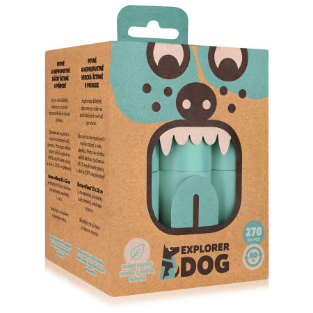 Woreczki na psie odchody Explorer Dog Eko Exbags Mint 270 ks
