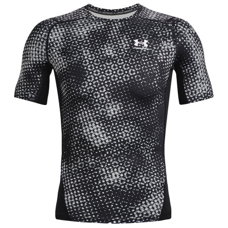 Koszulka męska Under Armour HG Armour Prtd Comp czarny Black/Halo Gray/White