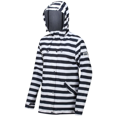 Kurtka damska Regatta Bertille czarny/biały NavyStripe