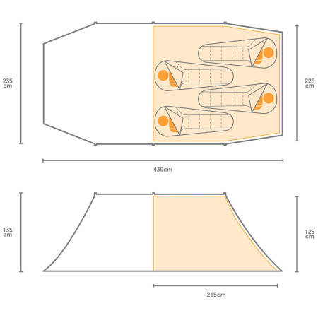 Namiot turystyczny Regatta Montegra 4 ALU