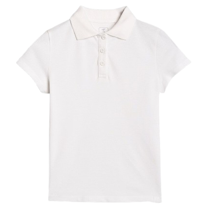 T-shirt dziecięcy 4F Polo Shirt F613 biały WHITE