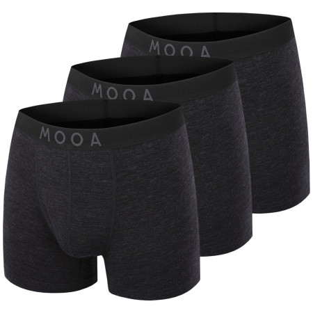 Męskie bokserki MOOA MerinoSilk 4in 3-pack czarny black melange