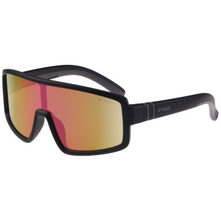 Okulary sportowe R2 Invader czarny Barva čočky : hnědá Povrchová úprava čočky : černočervený chrom