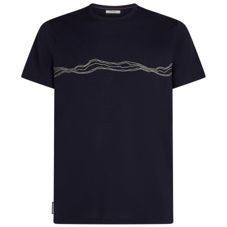 Koszulka męska Icebreaker Men Merino 150 Tech Lite SS Tee Mountain Pulse ciemnoniebieski Midnight Navy