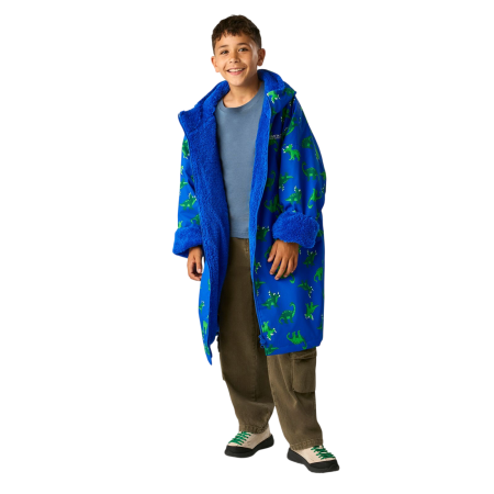 Płaszcz nieprzemakalny dziecięcy Regatta Junior Changing Robe Olymp Blue Dino
