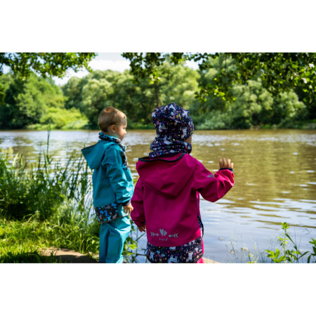 Dziecięca kurtka softshellowa Unuo polar we wzory