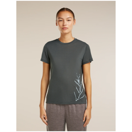 Damska koszulka Icebreaker Merino Blend Core SS Tee Panax szary OBSIDIAN