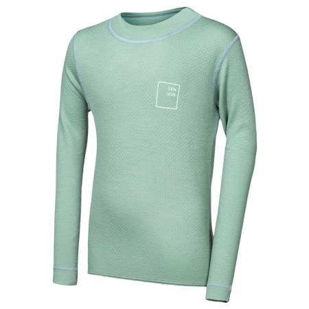 Dziecięca koszulka Sensor Merino DF Logo Up Basil Green jasnozielony Basil Green