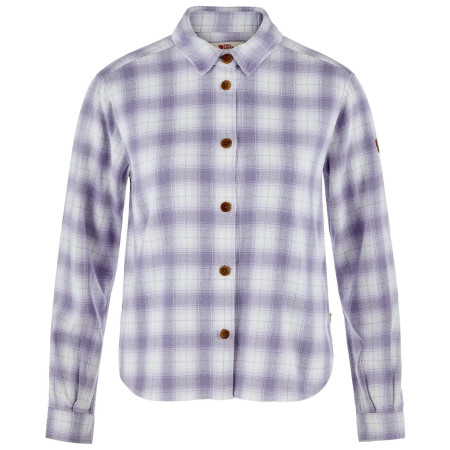Koszula damska Fjällräven Övik Boxy Flannel Shirt W biały/fioletowy Eggshell-Lavender Mist