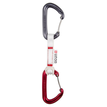 Zestaw ekspresów Ocún HAWK QD WIRE BIO-DYN-RING 15 mm 10 cm 6-pack czerwony