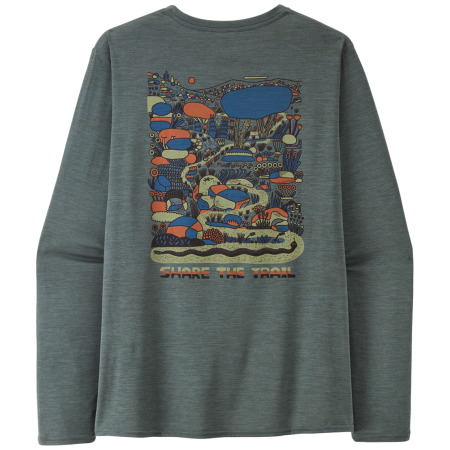 Koszulka męska Patagonia M's L/S Cap Cool Daily Graphic Shirt - Lands