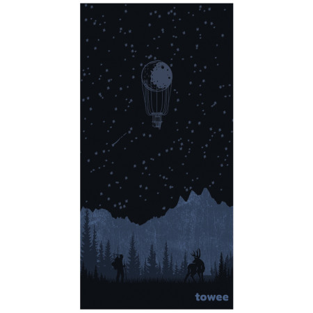 Ręcznik szybkoschnący Towee Backpacker 80x160 cm czarny/niebieski Backpacker