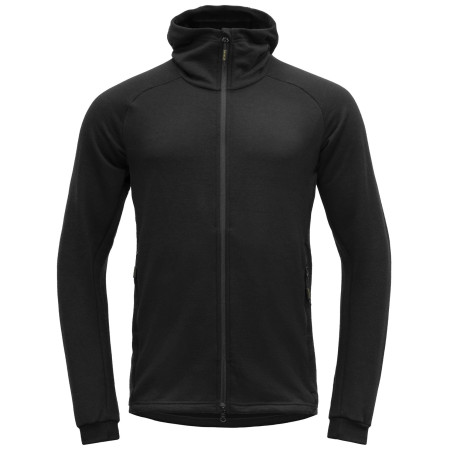Męska bluza Devold Nibba Merino Jkt Hood czarny Caviar