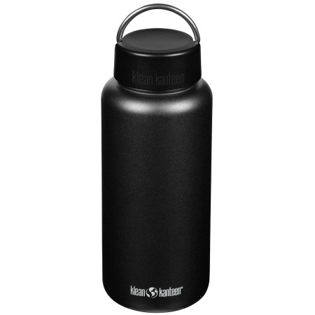 Butelka ze stali nierdzewnej Klean Kanteen Wide w/Wide Loop Cap - brushed stainless 1182 ml czarny black
