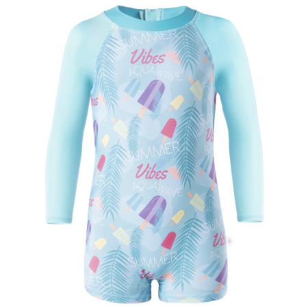 Strój kąpielowy dla dzieci Aquawave Uvio Baby jasnoniebieski Ice Cream Print