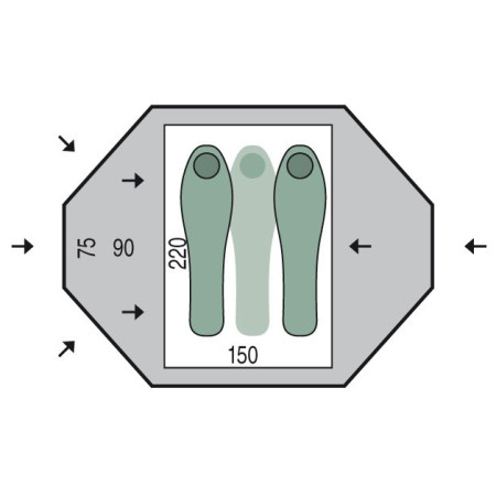 Namiot turystyczny Pinguin Tornado 2 Duralu
