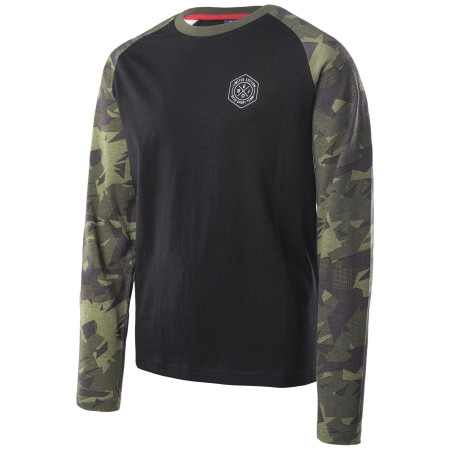 T-shirt dziecięcy Bejo Rick Ls Jrb czarny Black/Deep Depths Moro