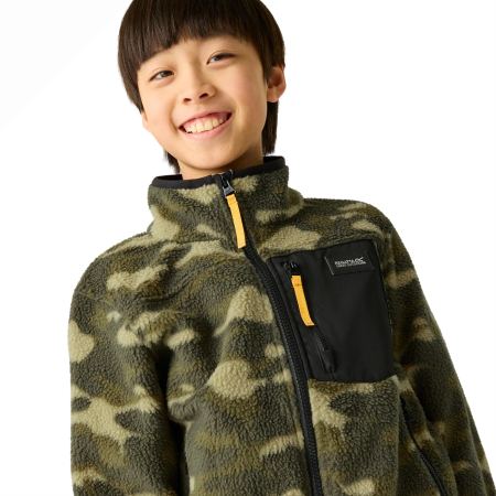 Bluza dziecięca Regatta Junior Frankie Warm Fleece Bark Green Camo
