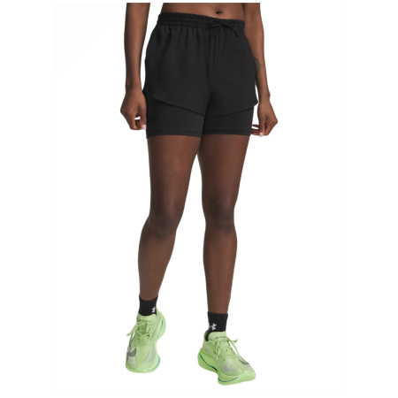 Spodenki damskie Under Armour Velociti Pro 4" 2N1 Short czarny Ultimate Black / / Reflective