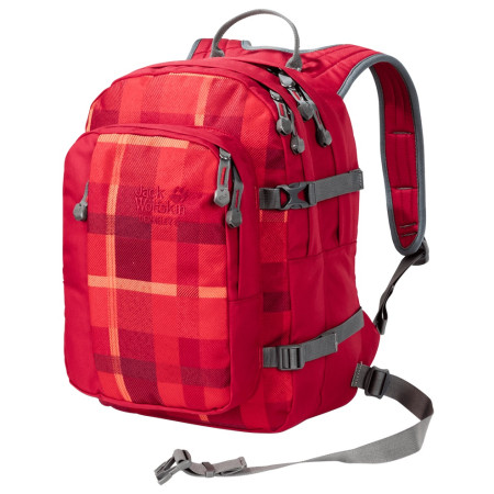 Plecak dziecięcy Jack Wolfskin Berkeley S czerwony IndianRedWovenCheck