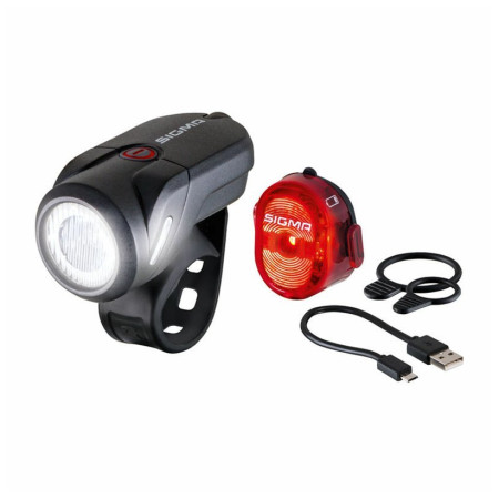 Przednia/tylna lampka Sigma Aura 35 USB + Nugget II.