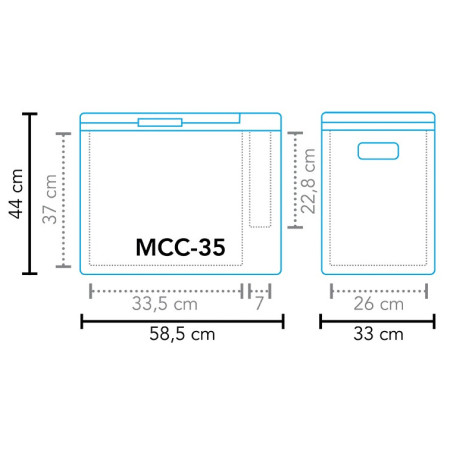 Lodówka turystyczna Mestic Compressor MCC-35 AC/DC