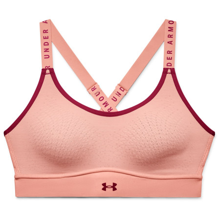 Sportowy biustonosz Under Armour Infinity Mid Bra różowy Pink Sands / Pink Sands / Black Rose
