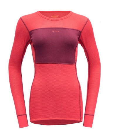 Damska koszulka Devold Wool Mesh Woman Shirt malinowy Beetroot/Poppy