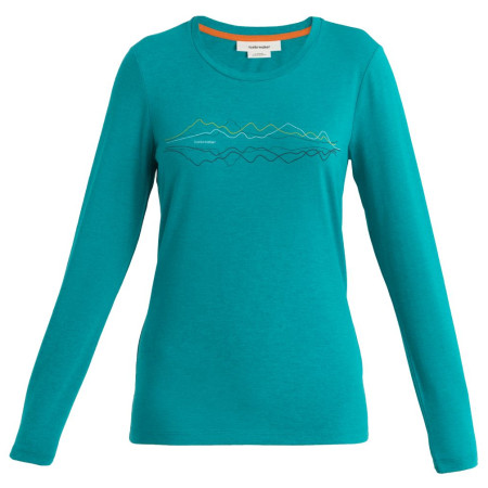 Damska koszulka Icebreaker W Mer Central Classic LS Tee Icebreaker zielony Flux Green