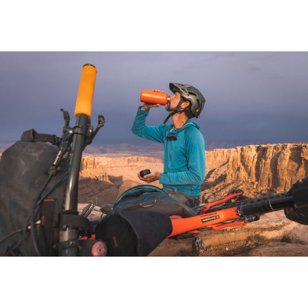 Butelka ze stali nierdzewnej Klean Kanteen Wide w/Wide Loop Cap - brushed stainless 1182 ml