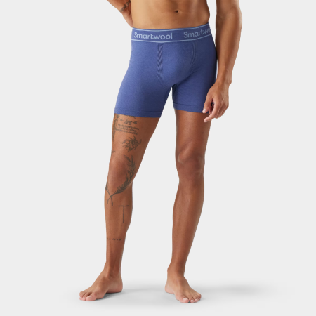 Męskie bokserki Smartwool Men's Intraknit Boxer Brief Boxed niebieski NIGHTFALL BLUE