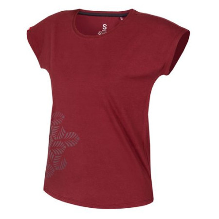 Koszulka damska Ocún Kimo T Women Leafs czerwony Red Oxblood