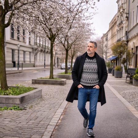Męski sweter Kama 4073