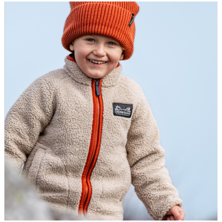 Bluza dziecięca Didriksons Gibbs Kids Fullzip 2 Beach Beige/Rust