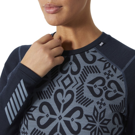 Damska koszulka Helly Hansen W Lifa Merino Midw Gra Crew
