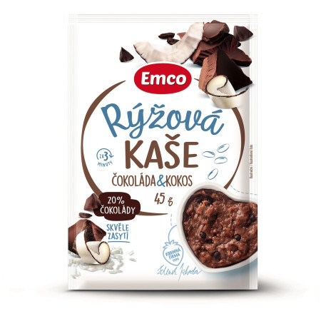 Kasza Emco Kasza ryżowa czekoladowo-kokosowa 45g